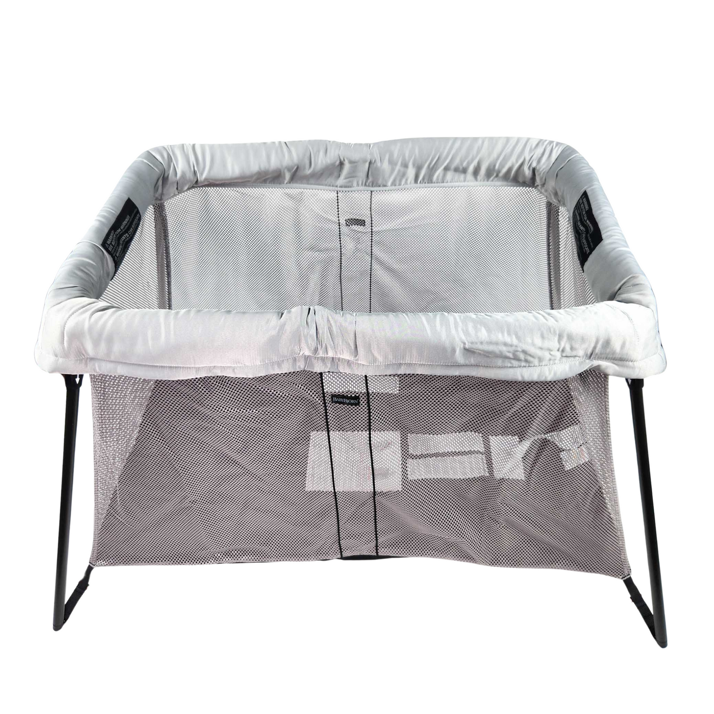 BABYBJÖRN Play Yard Light with Carry Bag - Silver set up open