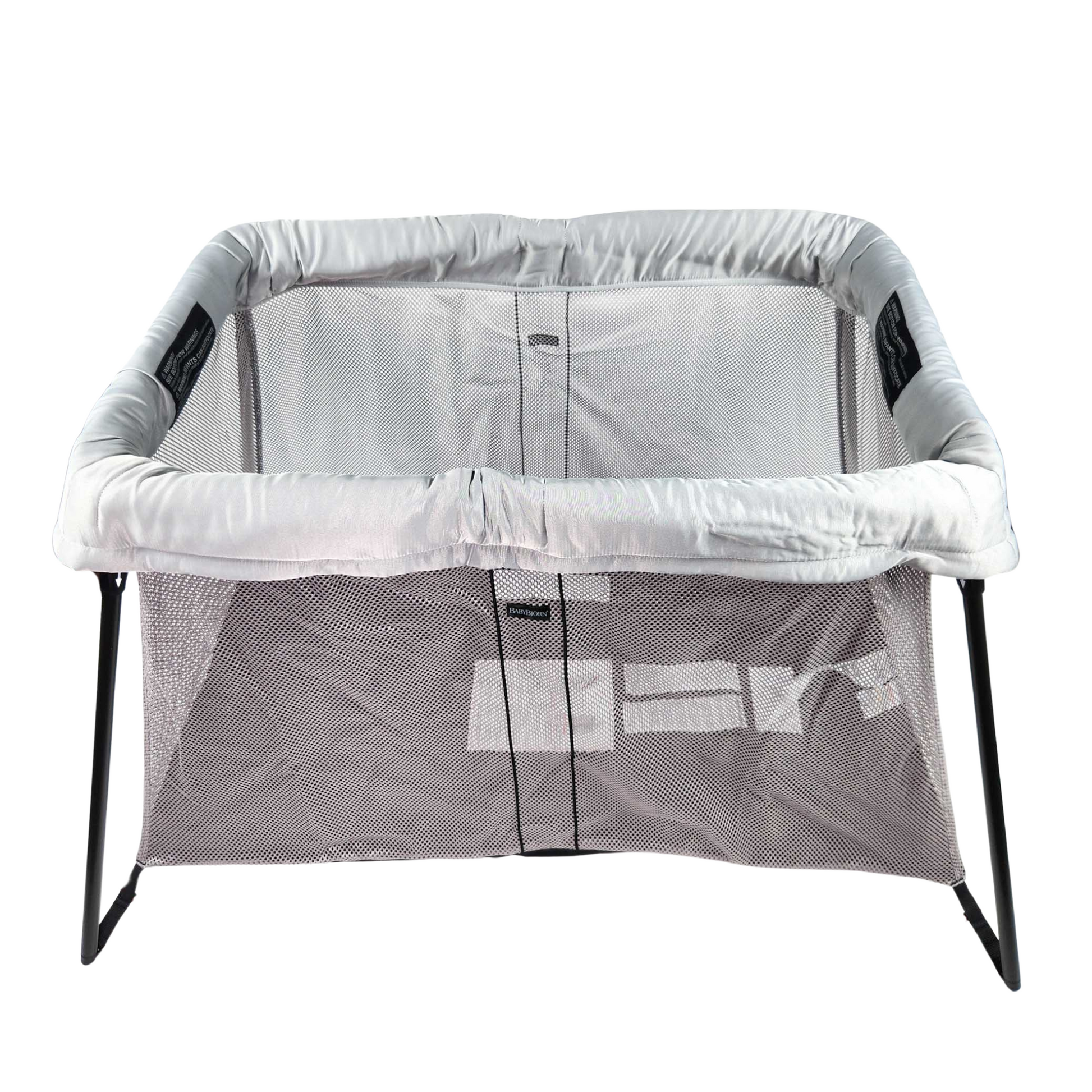 BABYBJÖRN Play Yard Light with Carry Bag - Silver set up open