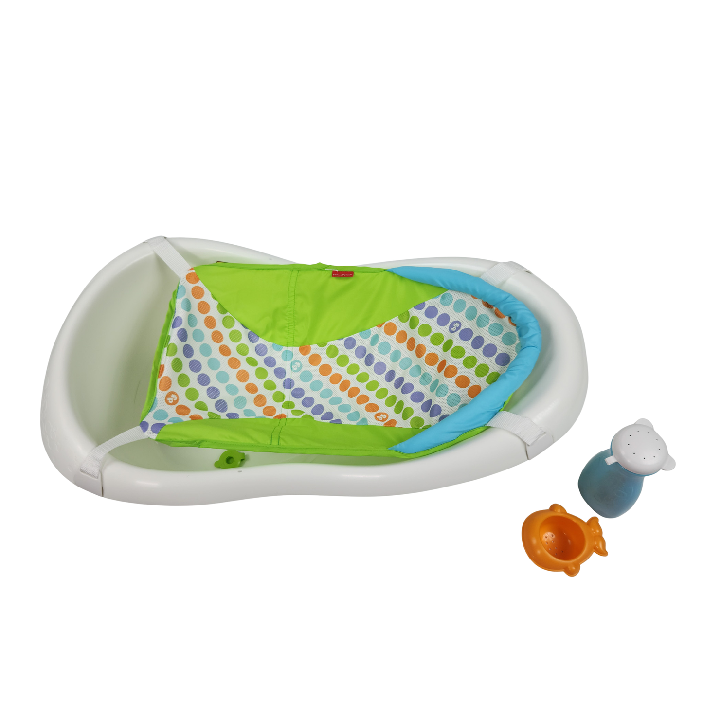 Fisher-Price Baby to Toddler Bath 4-in-1 Sling n Seat Tub with removable infant sling and bath toys