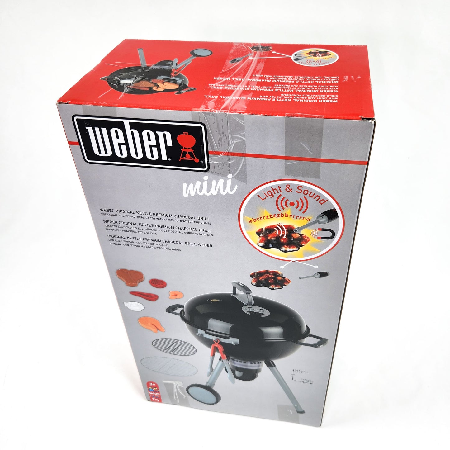 Weber Original Kettle Barbecue Toy in black in packaging box