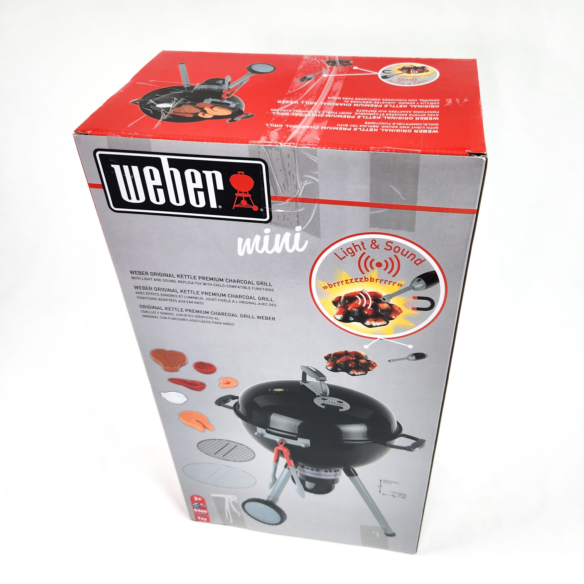 Weber Original Kettle Barbecue Toy in black in packaging box