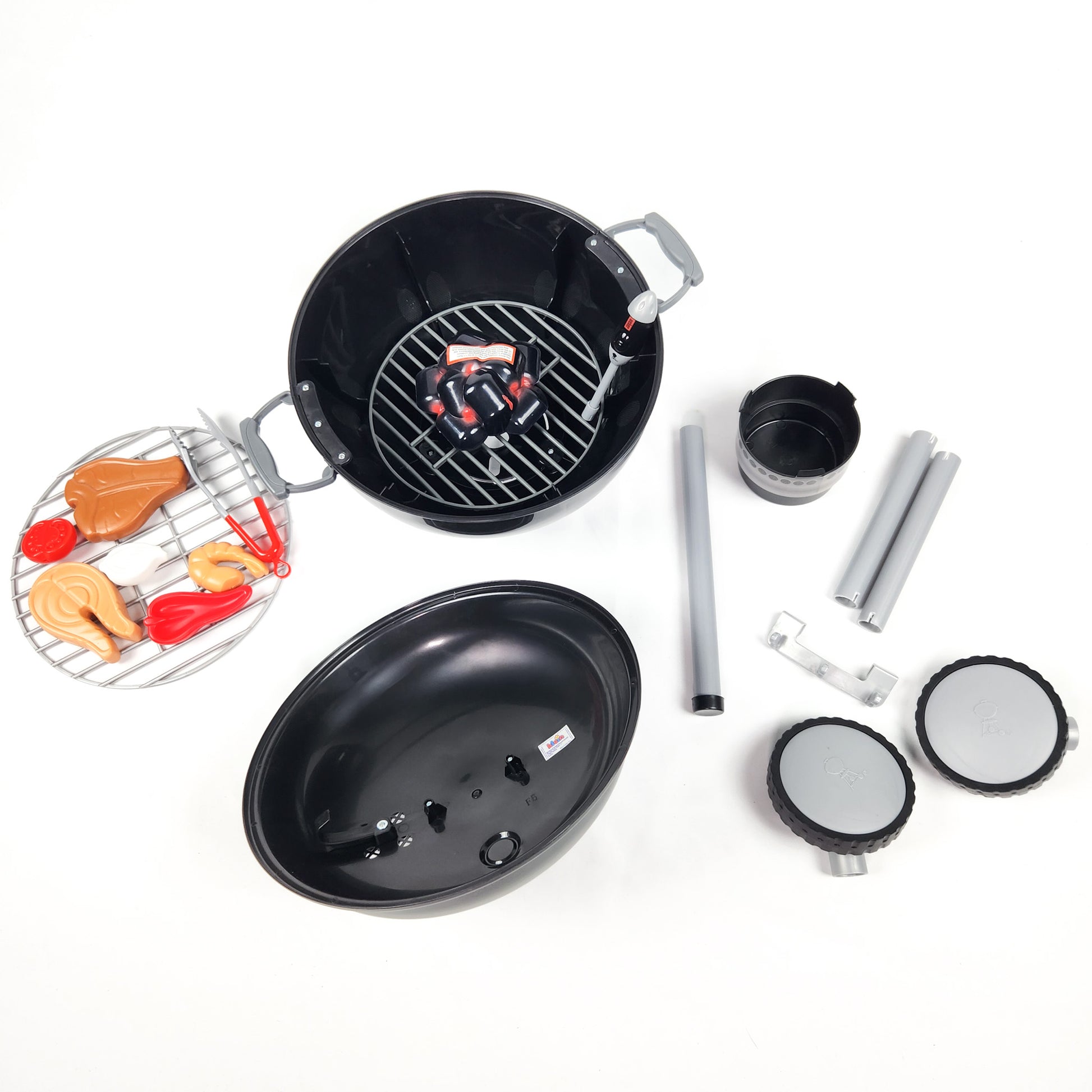 Weber Original Kettle Barbecue Toy in black showing parts and accessories