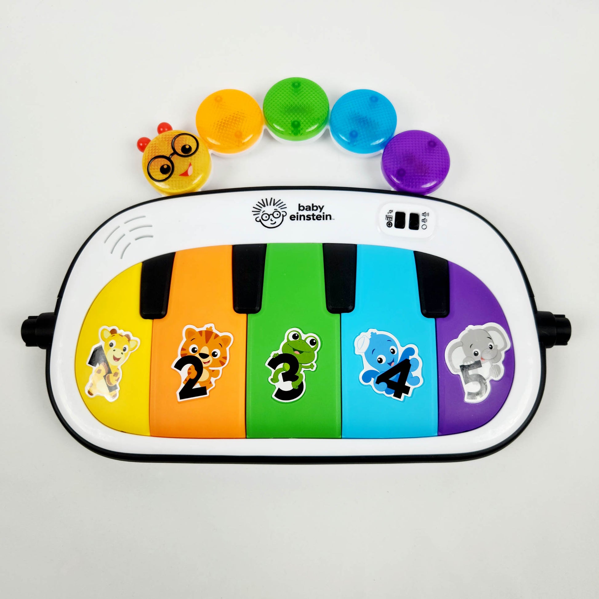 Baby Einstein 4 in 1 Kickin Tunes music activity gym play mat showing the piano