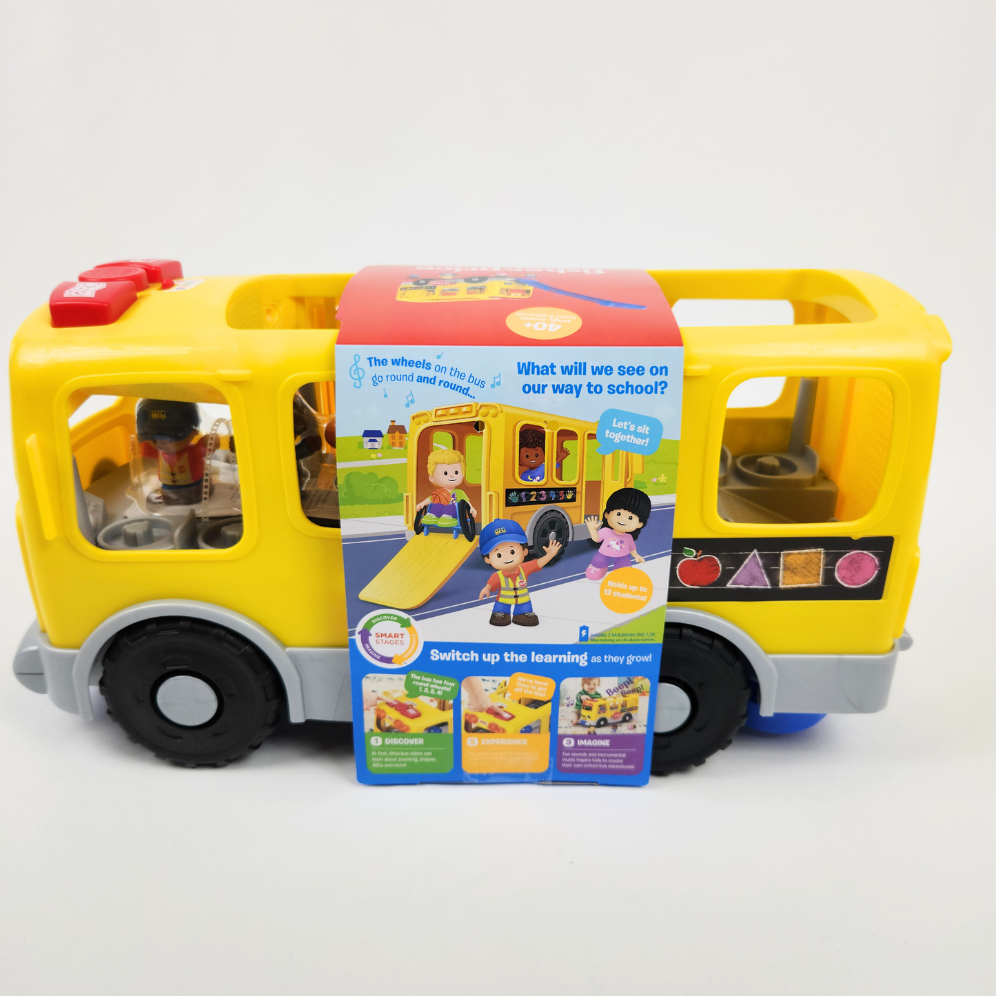 Fisher Price Little People Big Yellow School Bus in packaging side view