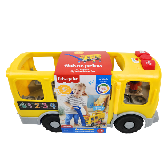 Fisher Price Little People Big Yellow School Bus in packaging side view