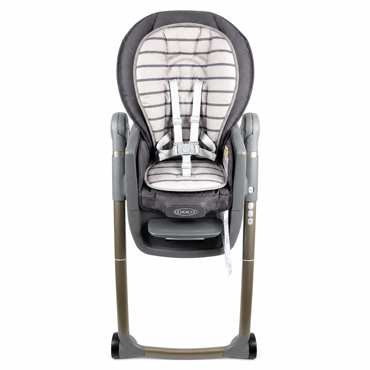 Graco Table2Table Premier Fold 7-in-1 highchair in Maison, front view without tray