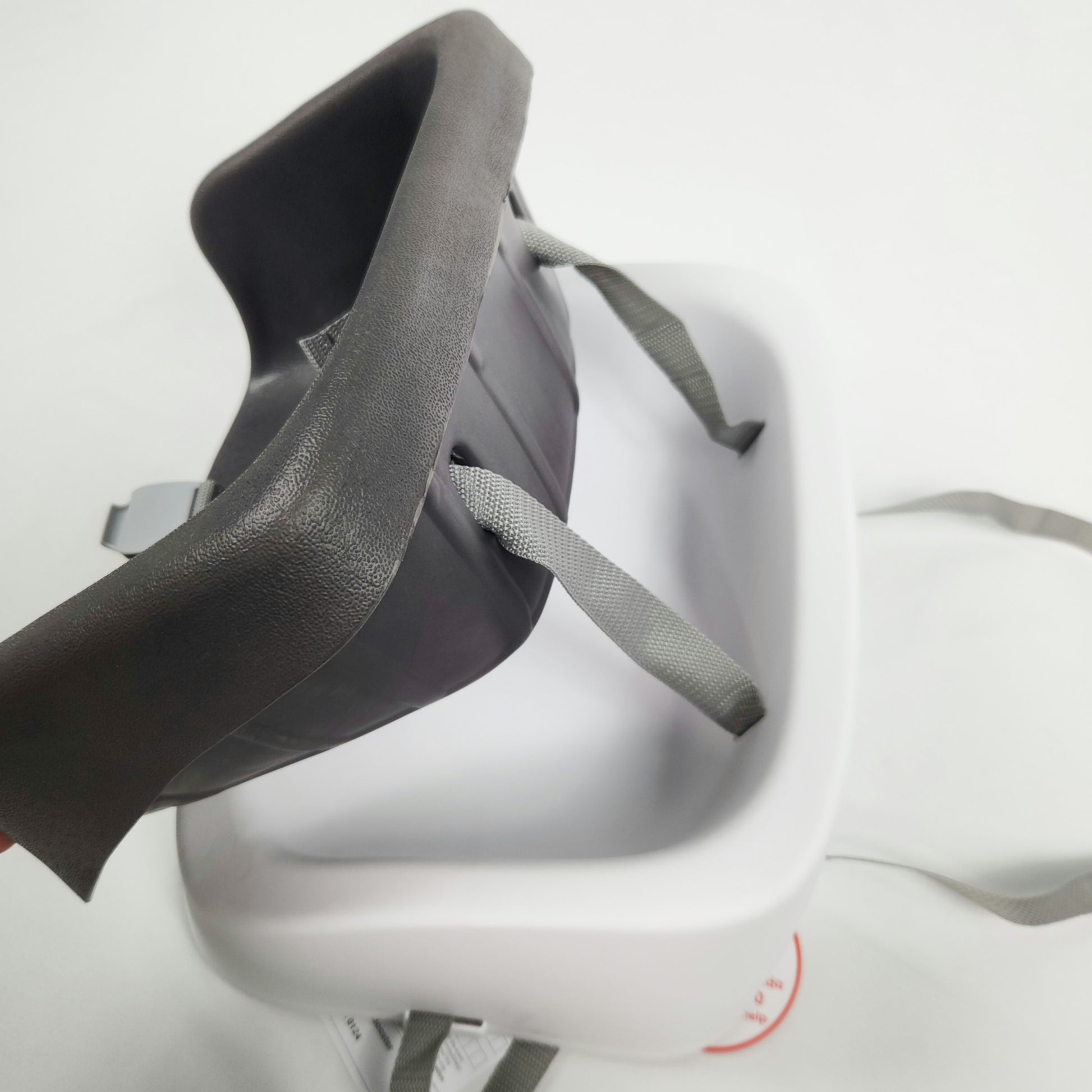 Ingenuity SmartClean toddler booster seat slate showing seat base and adjustable safety harness