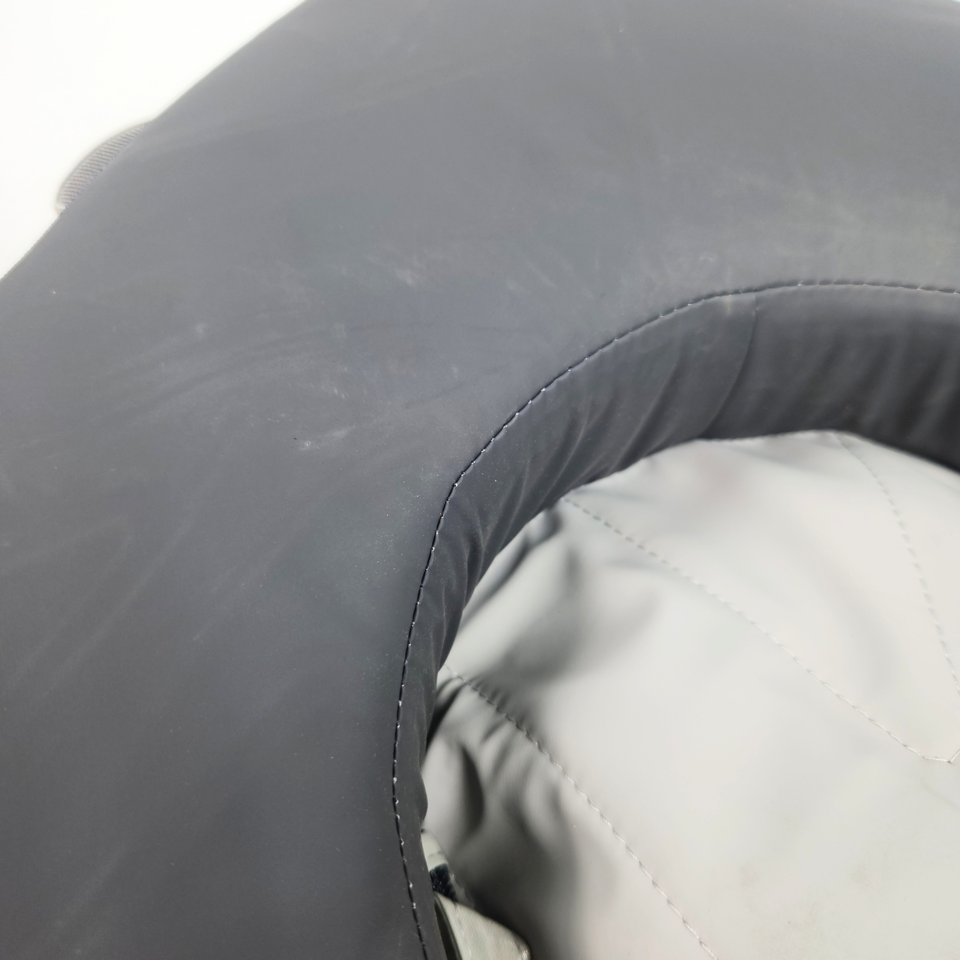 Mambobaby baby swim float with canopy airplane grey close up view