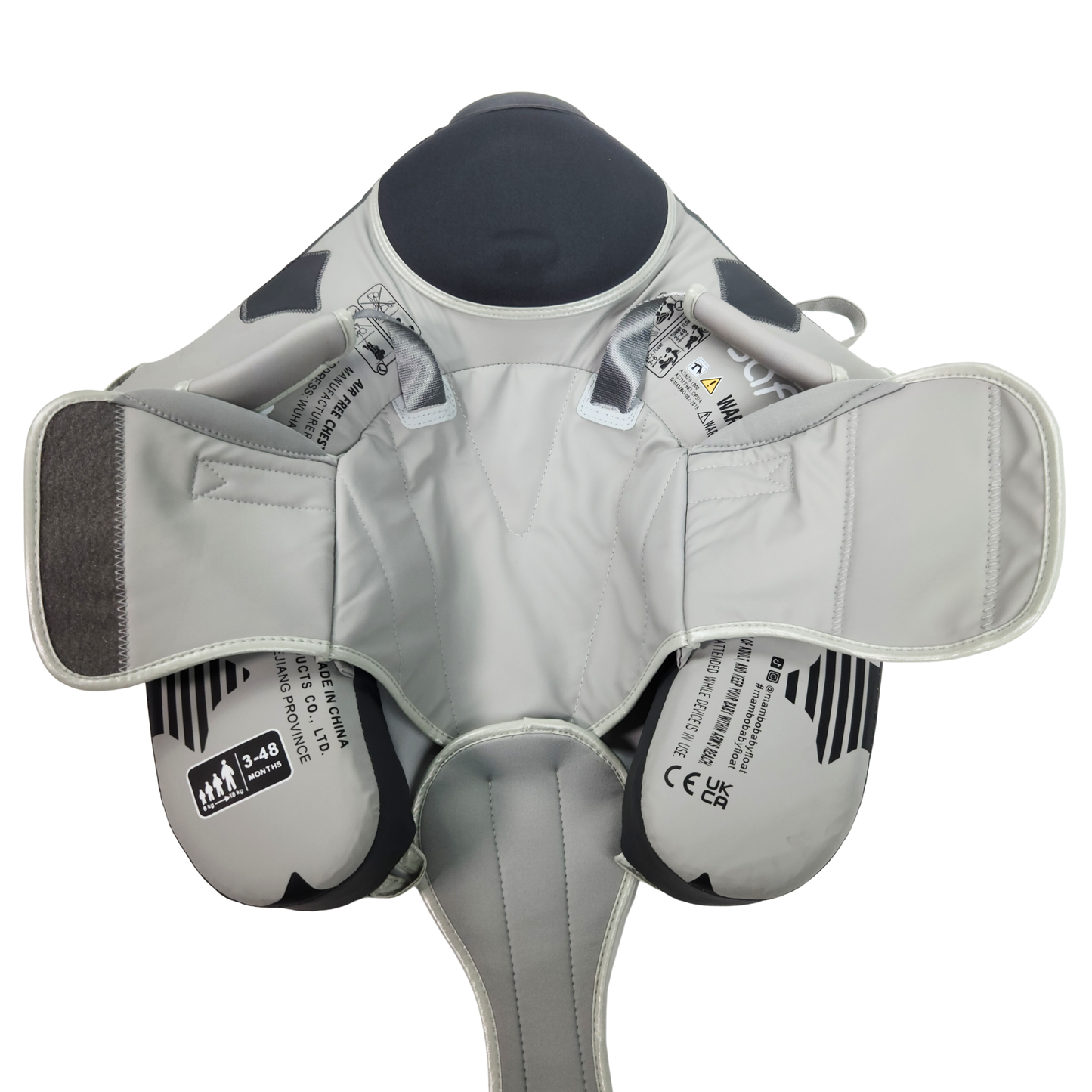 Mambobaby baby swim float airplane grey open detail