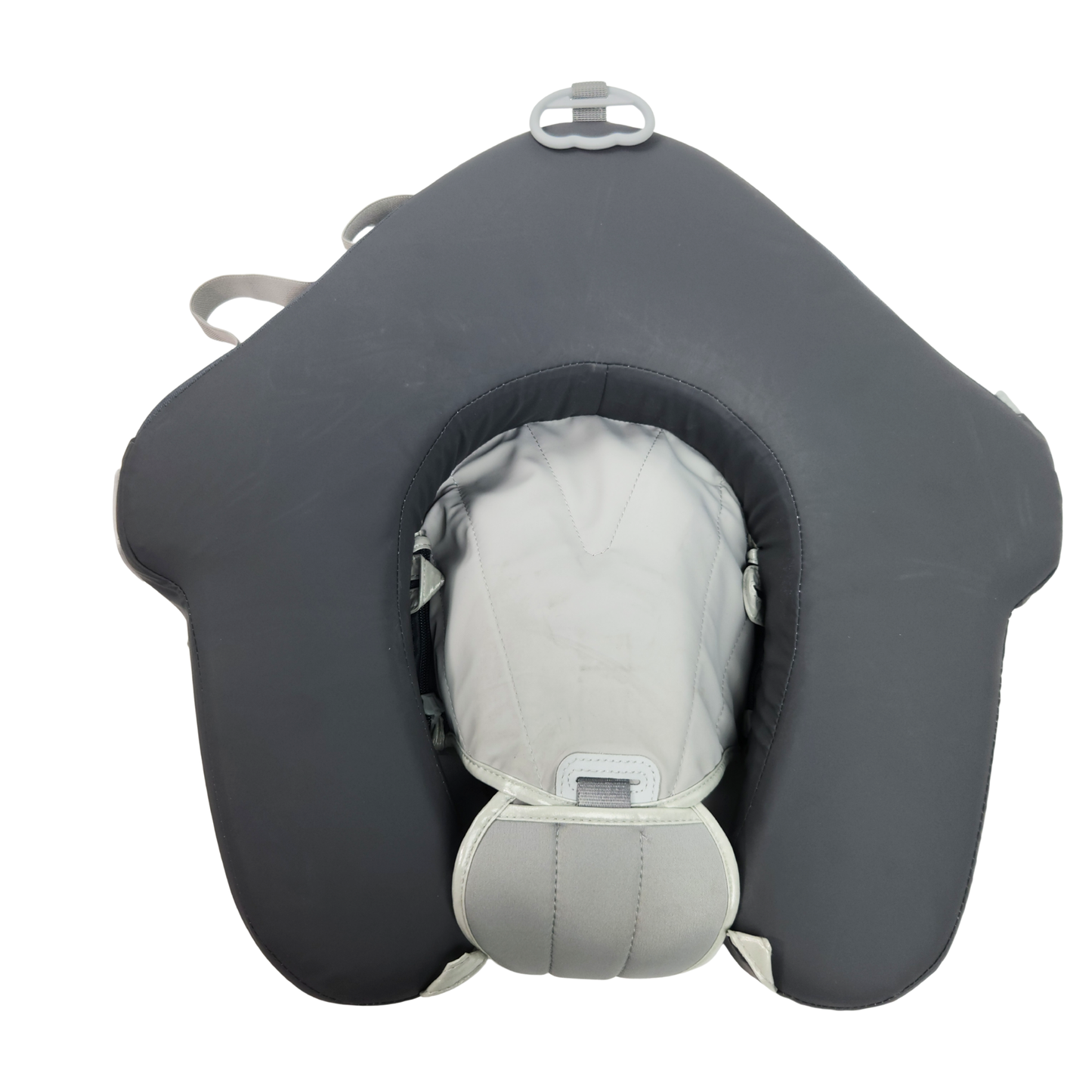 Mambobaby baby swim float with canopy airplane grey bottom view
