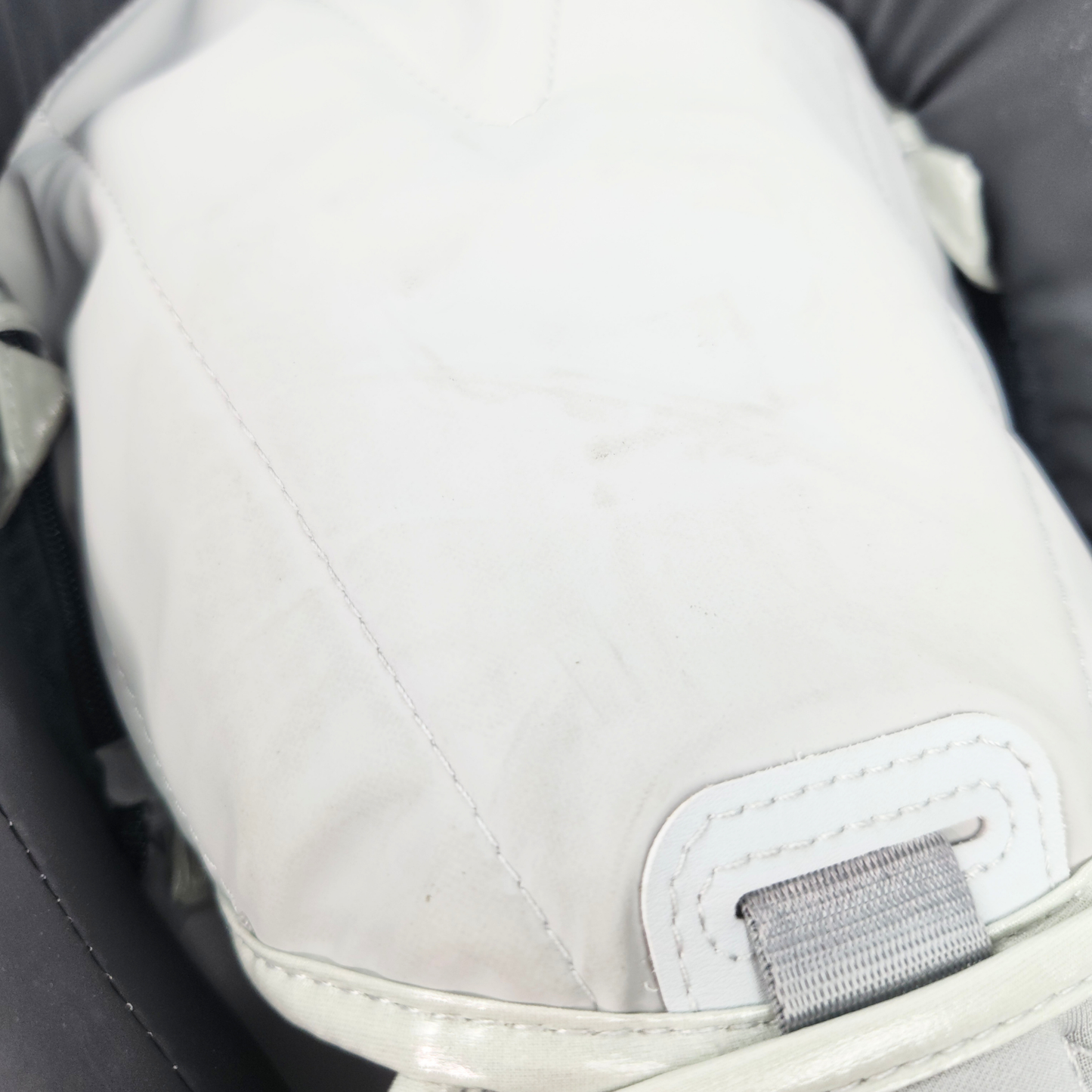 Mambobaby baby swim float with canopy airplane grey close up view