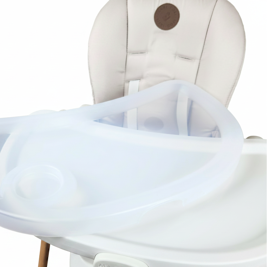Maxi Cosi Minla high chair Horizon Sand showing tray