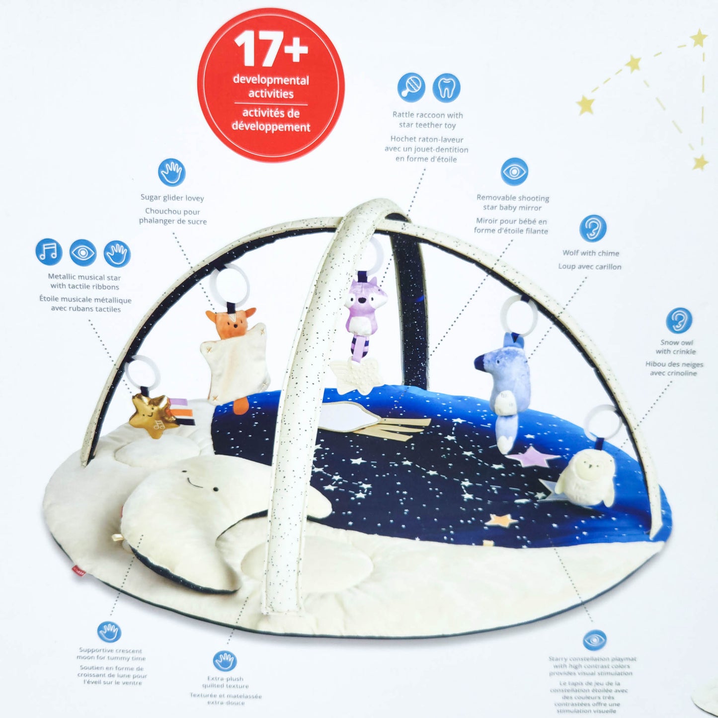 Skip Hop Celestial Dreams activity gym in box back side